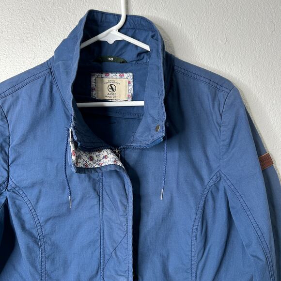 Aigle Jacket Women’s Medium 40 8/10 Blue Zip Front Snap Placket Made in France - Picture 2 of 15